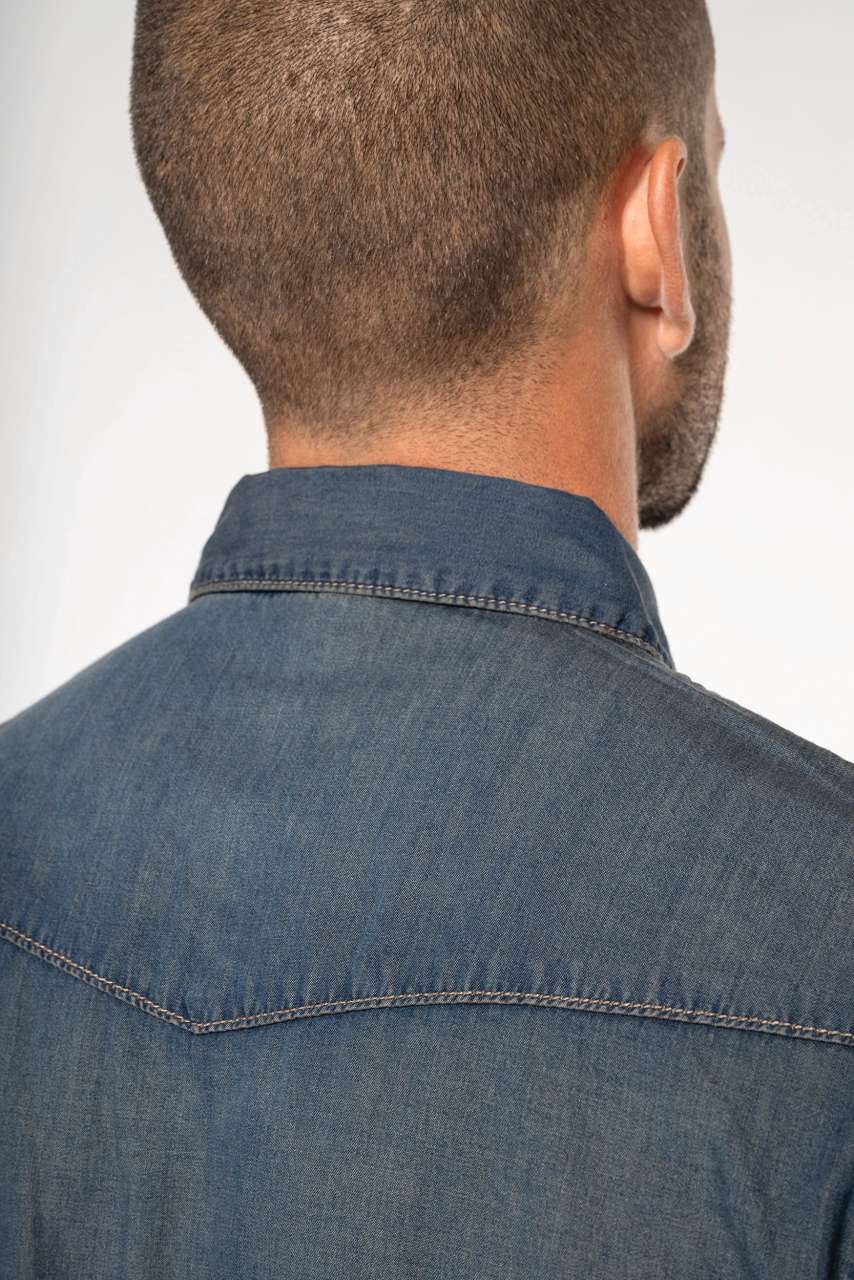 MEN'S LONG-SLEEVED DENIM SHIRT