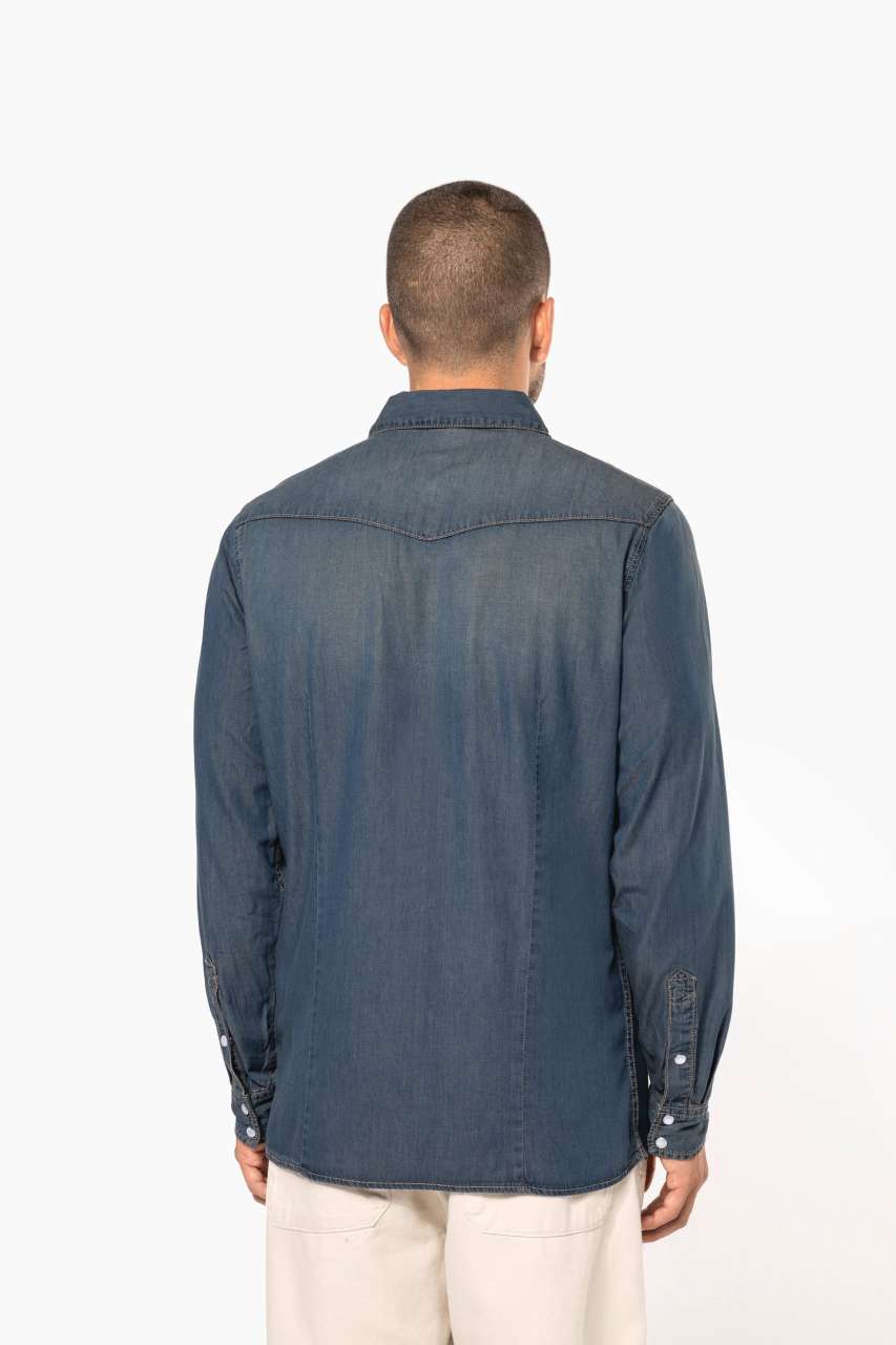 MEN'S LONG-SLEEVED DENIM SHIRT