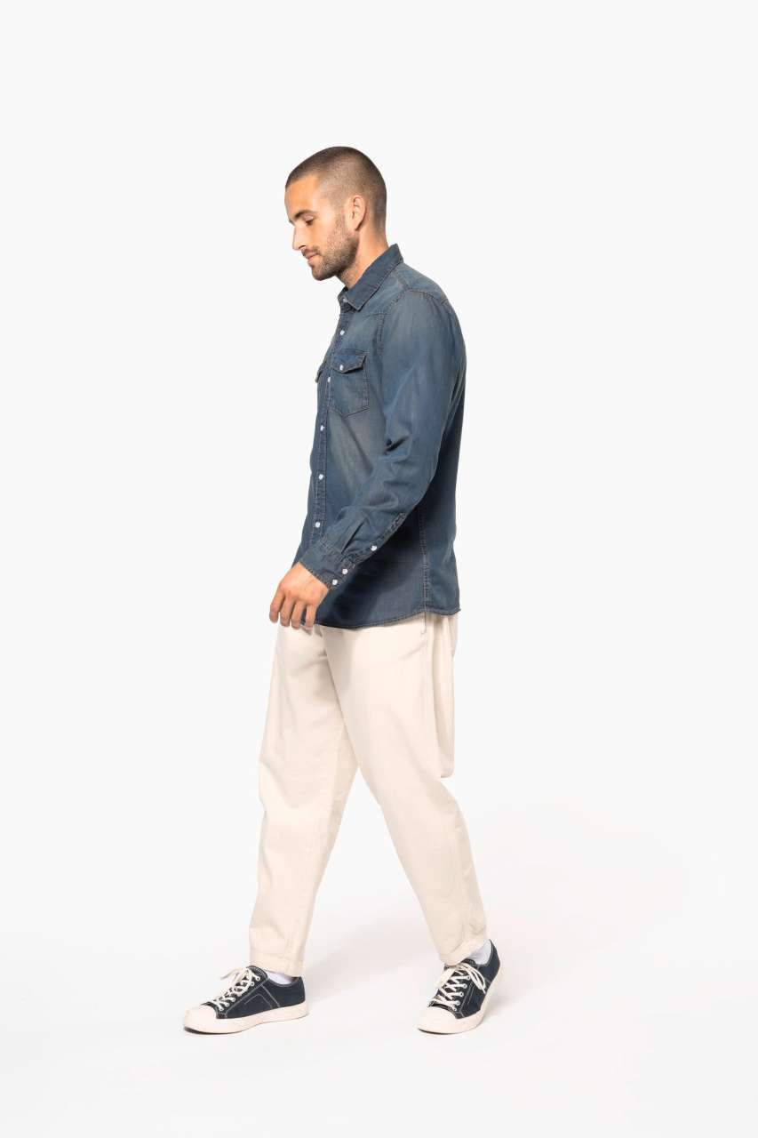 MEN'S LONG-SLEEVED DENIM SHIRT