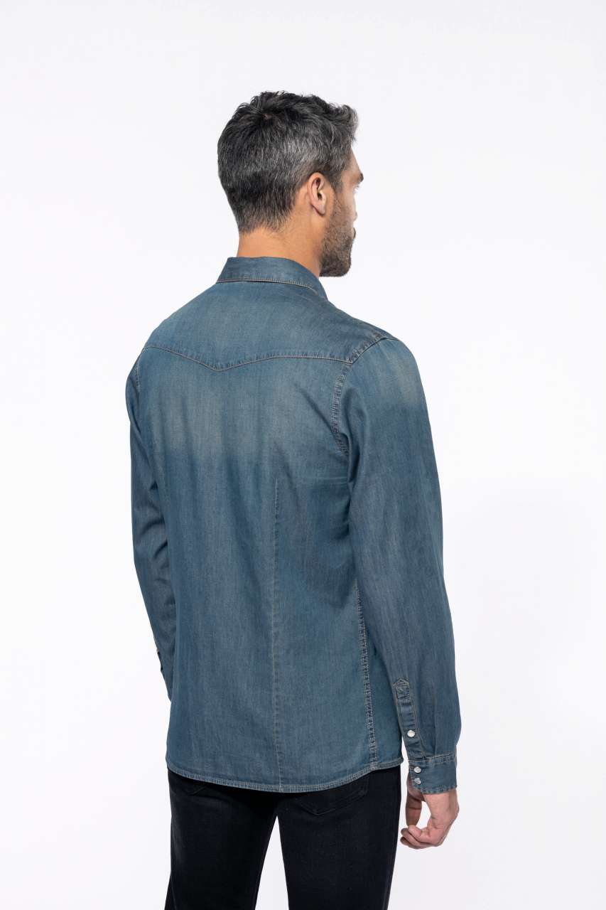 MEN'S LONG-SLEEVED DENIM SHIRT