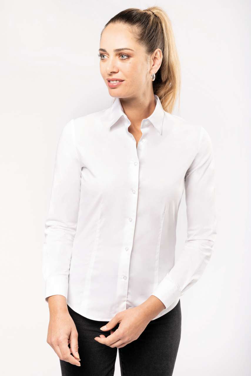 LADIES' LONG-SLEEVED STRETCH SHIRT