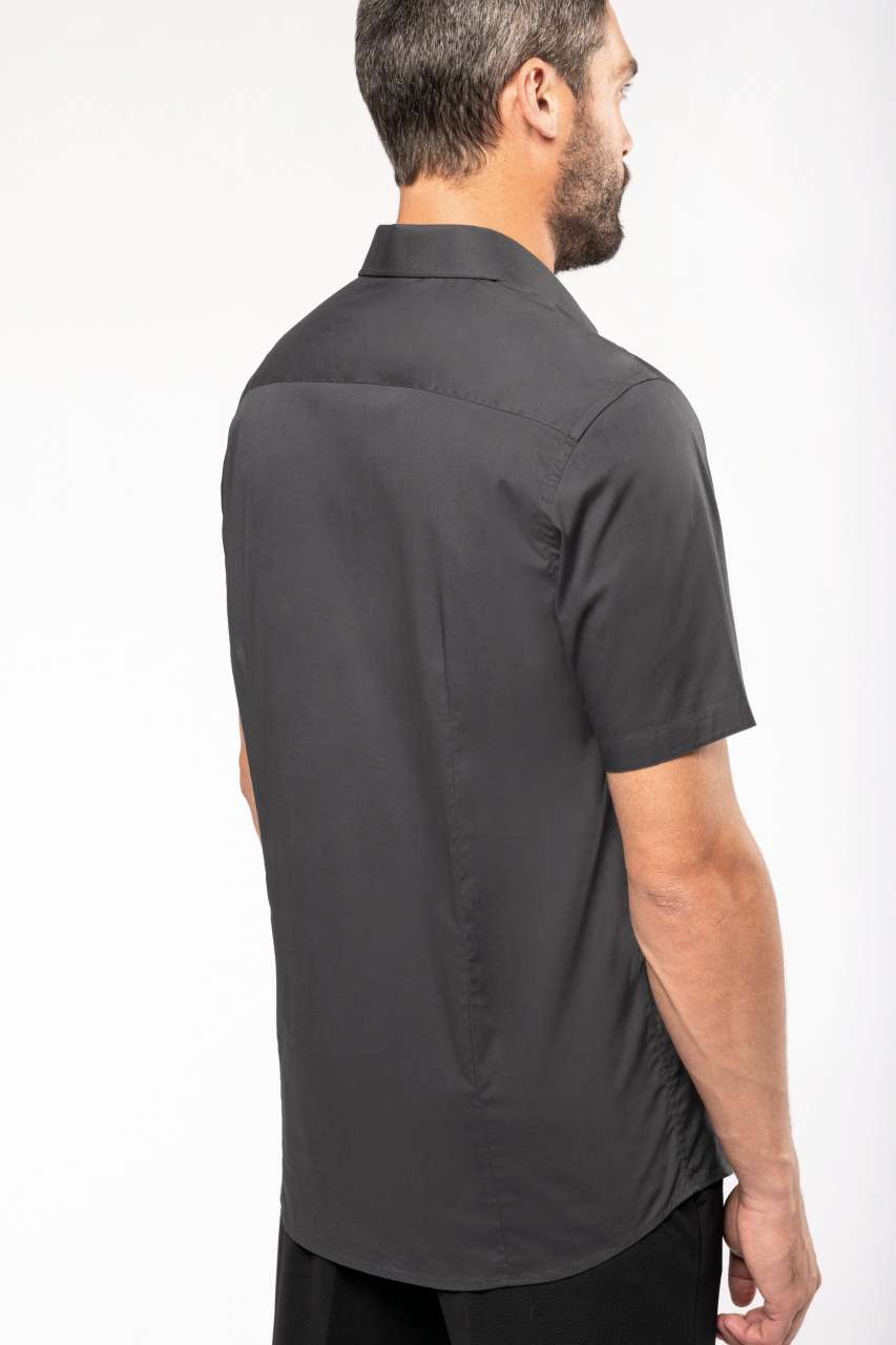 SHORT-SLEEVED COTTON/ELASTANE SHIRT