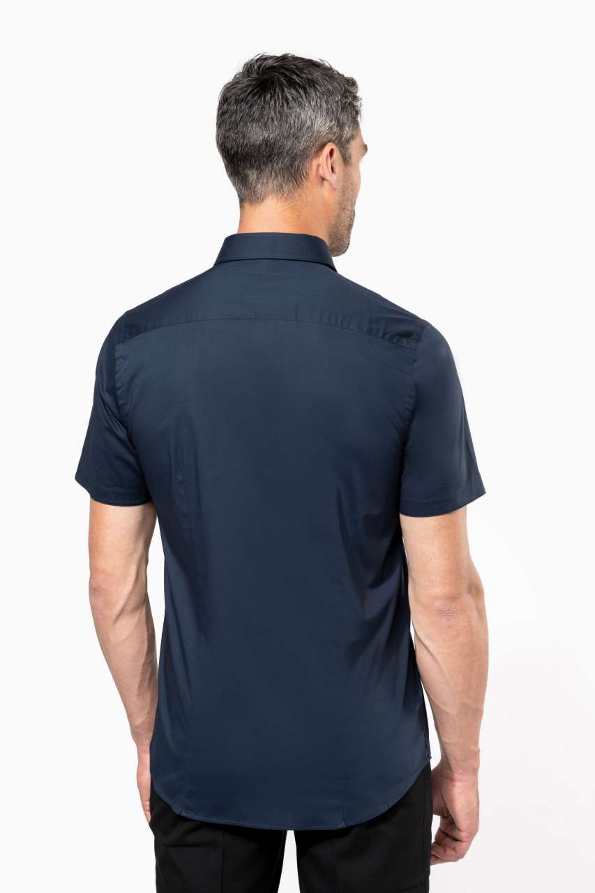 SHORT-SLEEVED COTTON/ELASTANE SHIRT