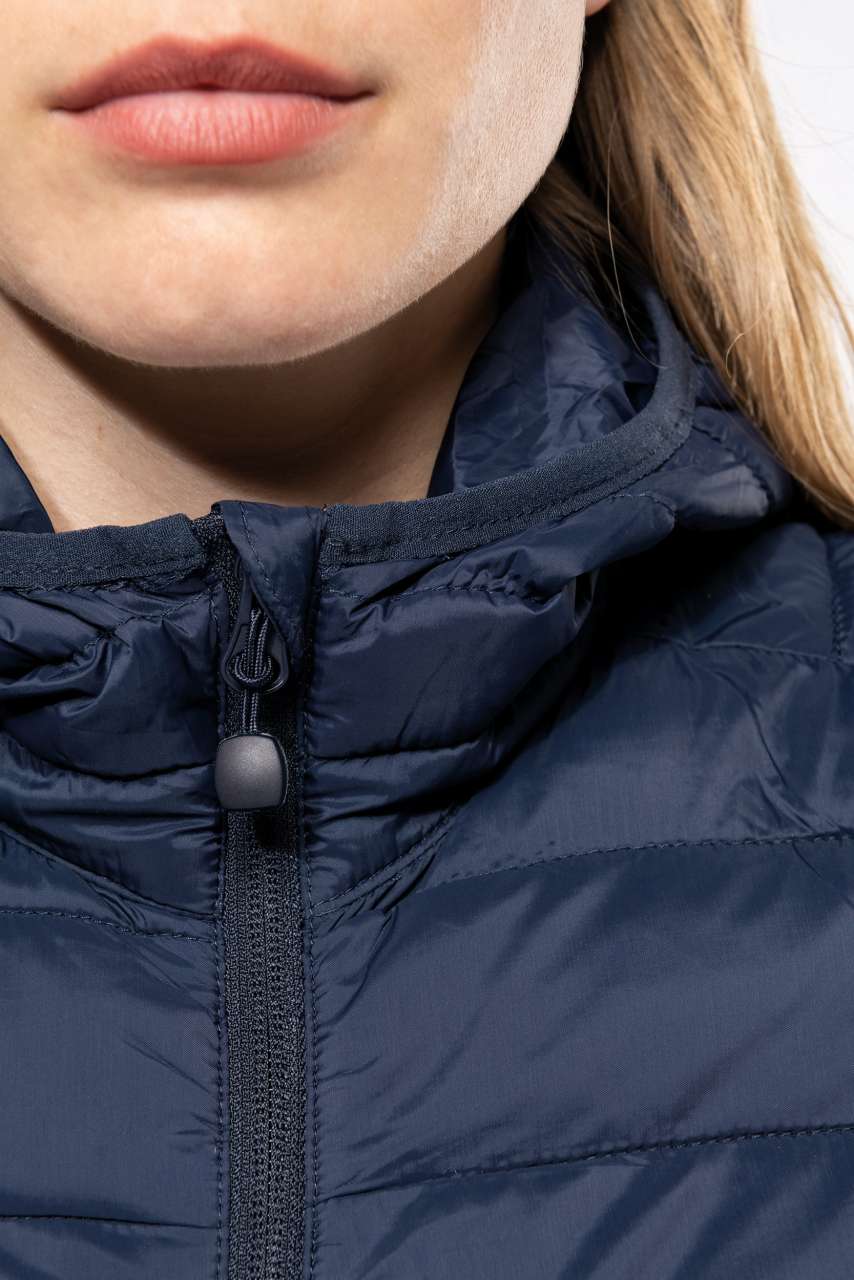 LADIES' LIGHTWEIGHT HOODED PADDED JACKET