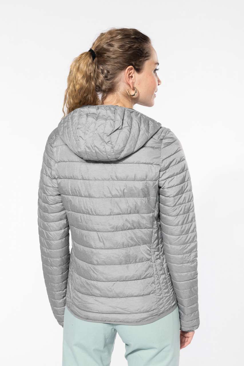 LADIES' LIGHTWEIGHT HOODED PADDED JACKET