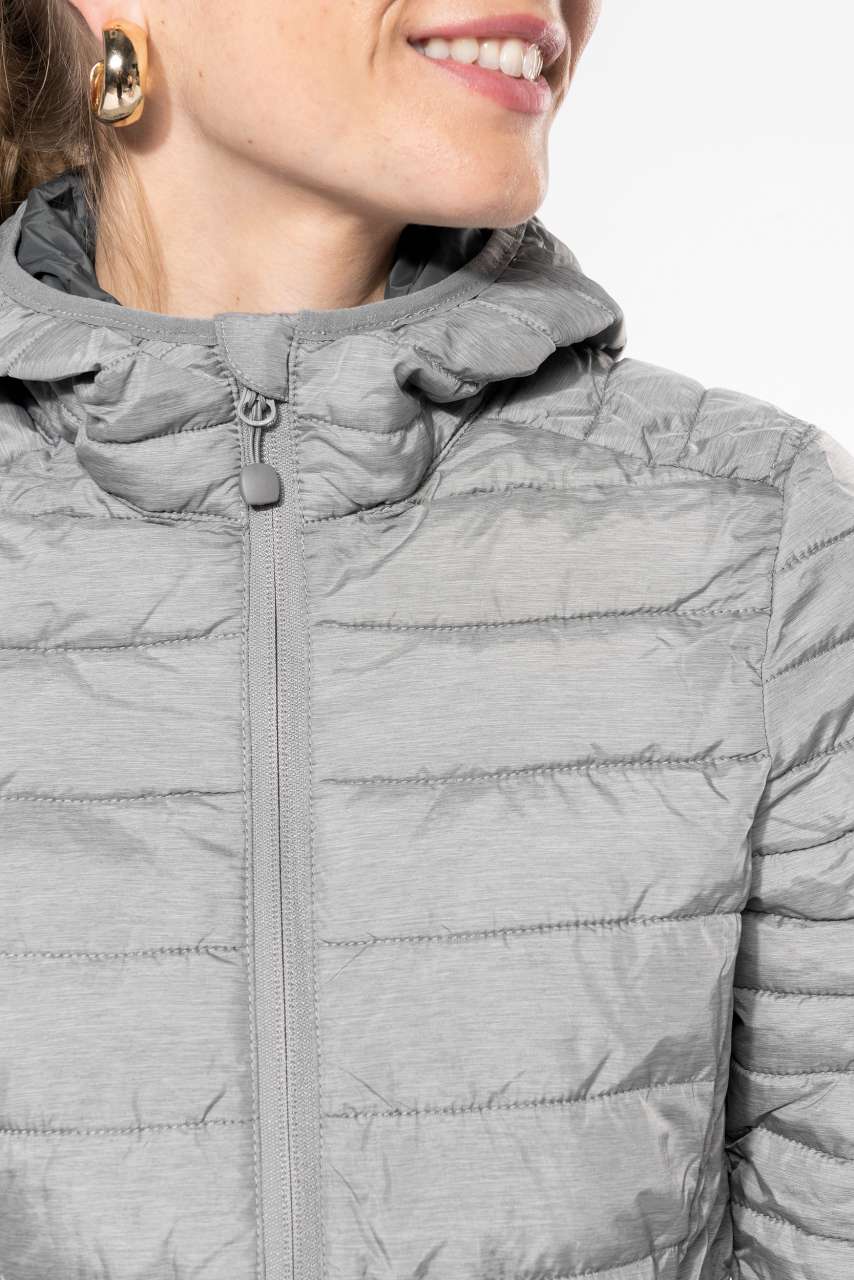 LADIES' LIGHTWEIGHT HOODED PADDED JACKET