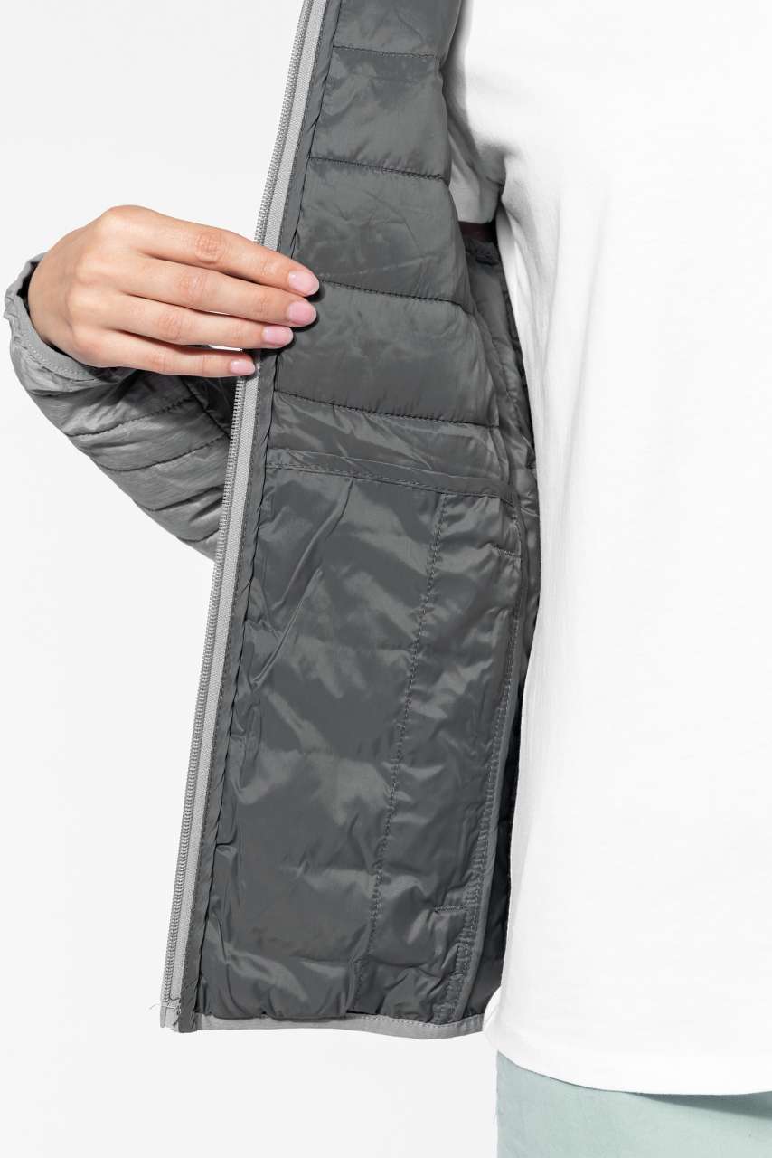 LADIES' LIGHTWEIGHT HOODED PADDED JACKET