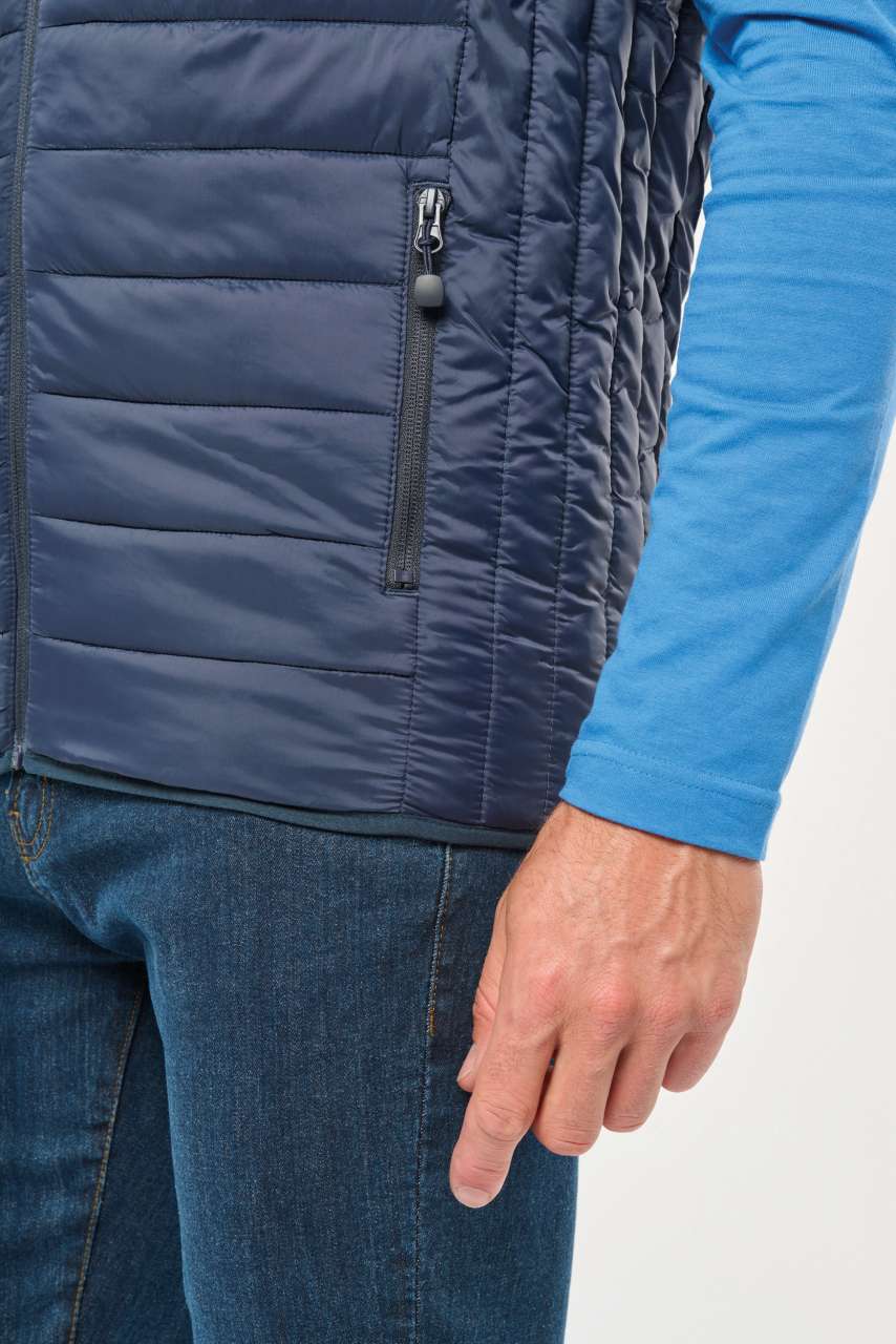 MEN’S LIGHTWEIGHT SLEEVELESS FAKE DOWN JACKET