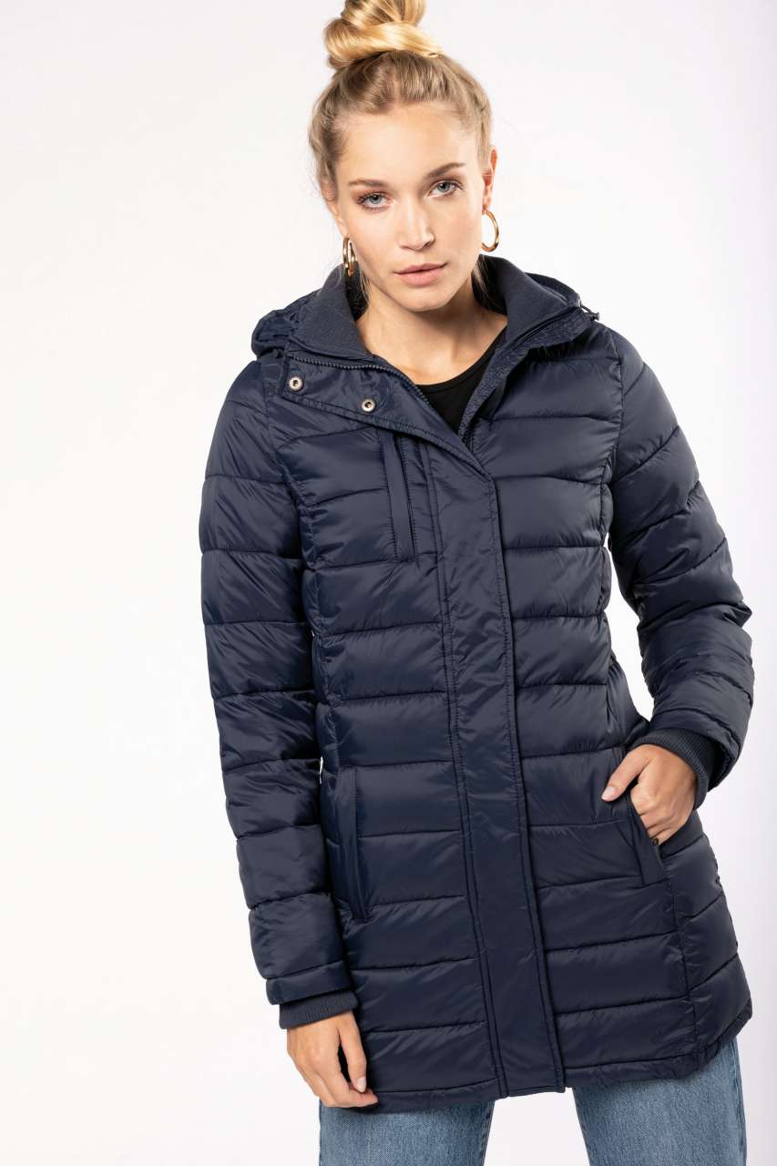 LADIES' LIGHTWEIGHT HOODED PADDED PARKA