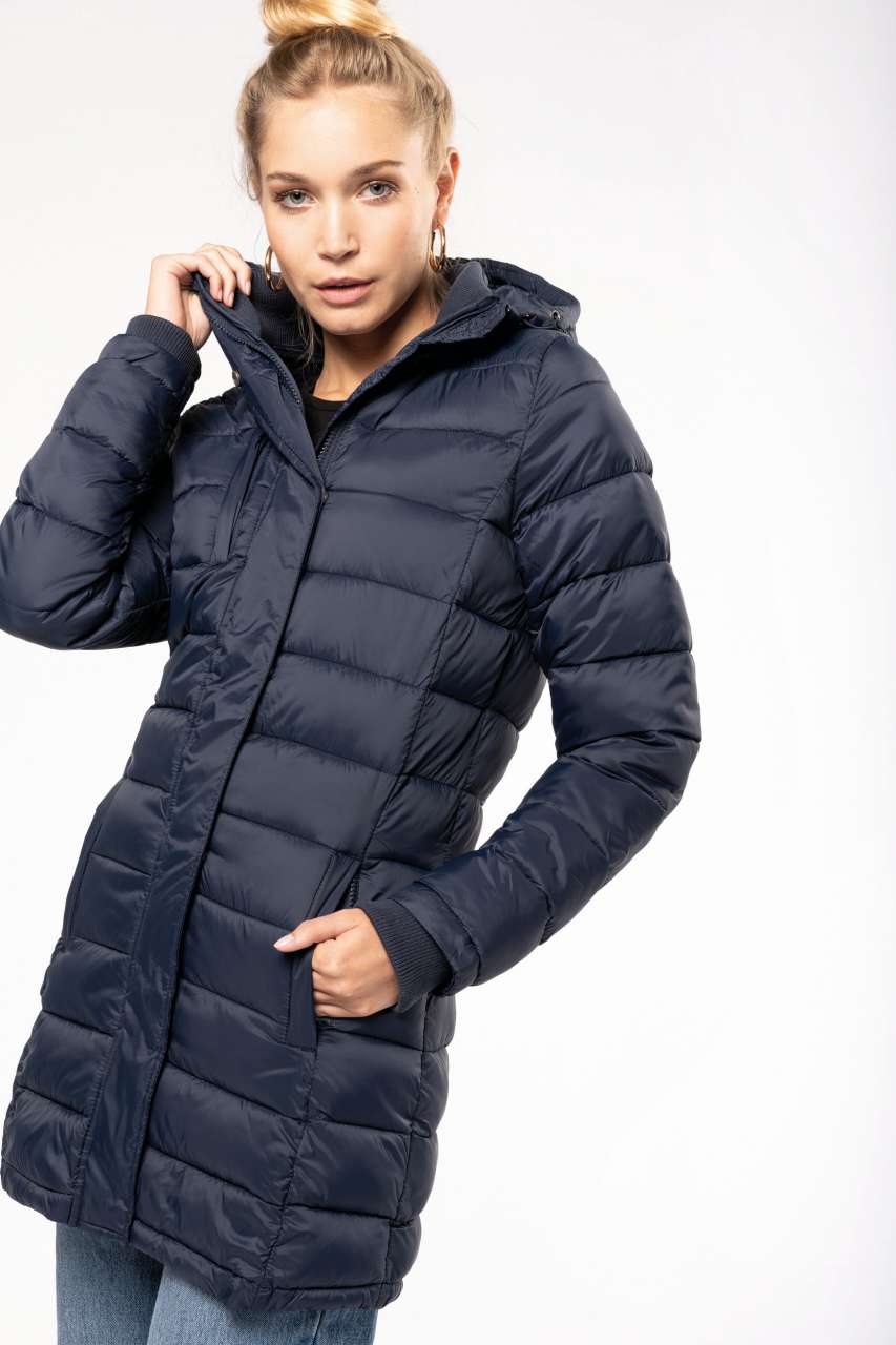 LADIES' LIGHTWEIGHT HOODED PADDED PARKA