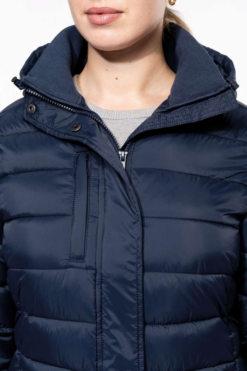 LADIES' LIGHTWEIGHT HOODED PADDED PARKA