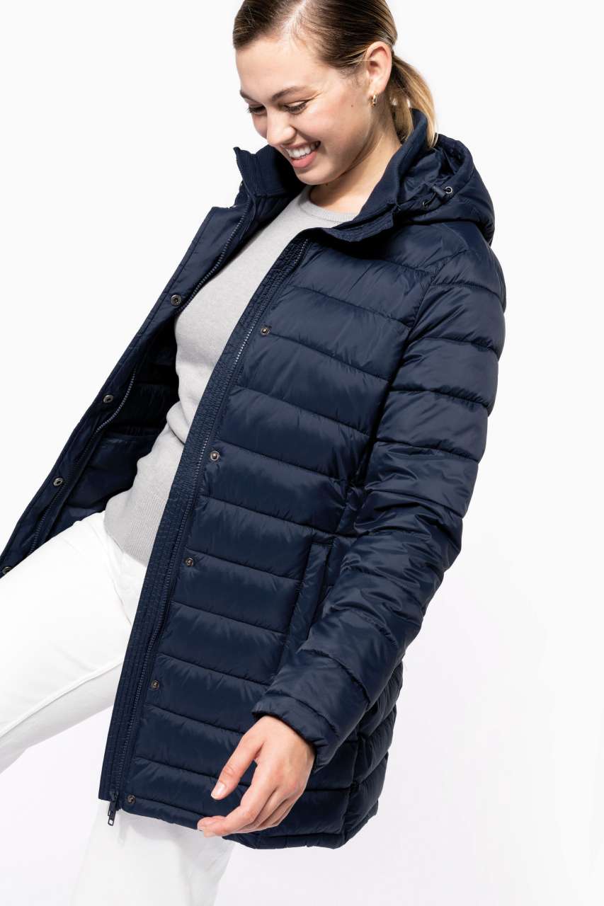 LADIES' LIGHTWEIGHT HOODED PADDED PARKA