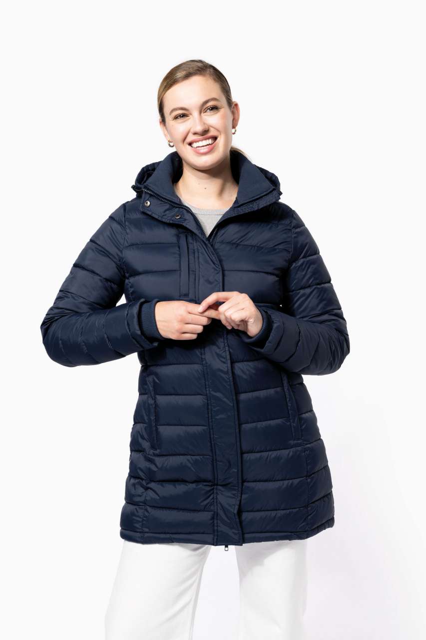 LADIES' LIGHTWEIGHT HOODED PADDED PARKA