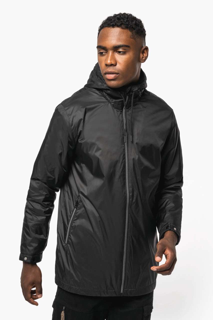 UNISEX HOODED JACKET WITH MICRO-POLARFLEECE LINING