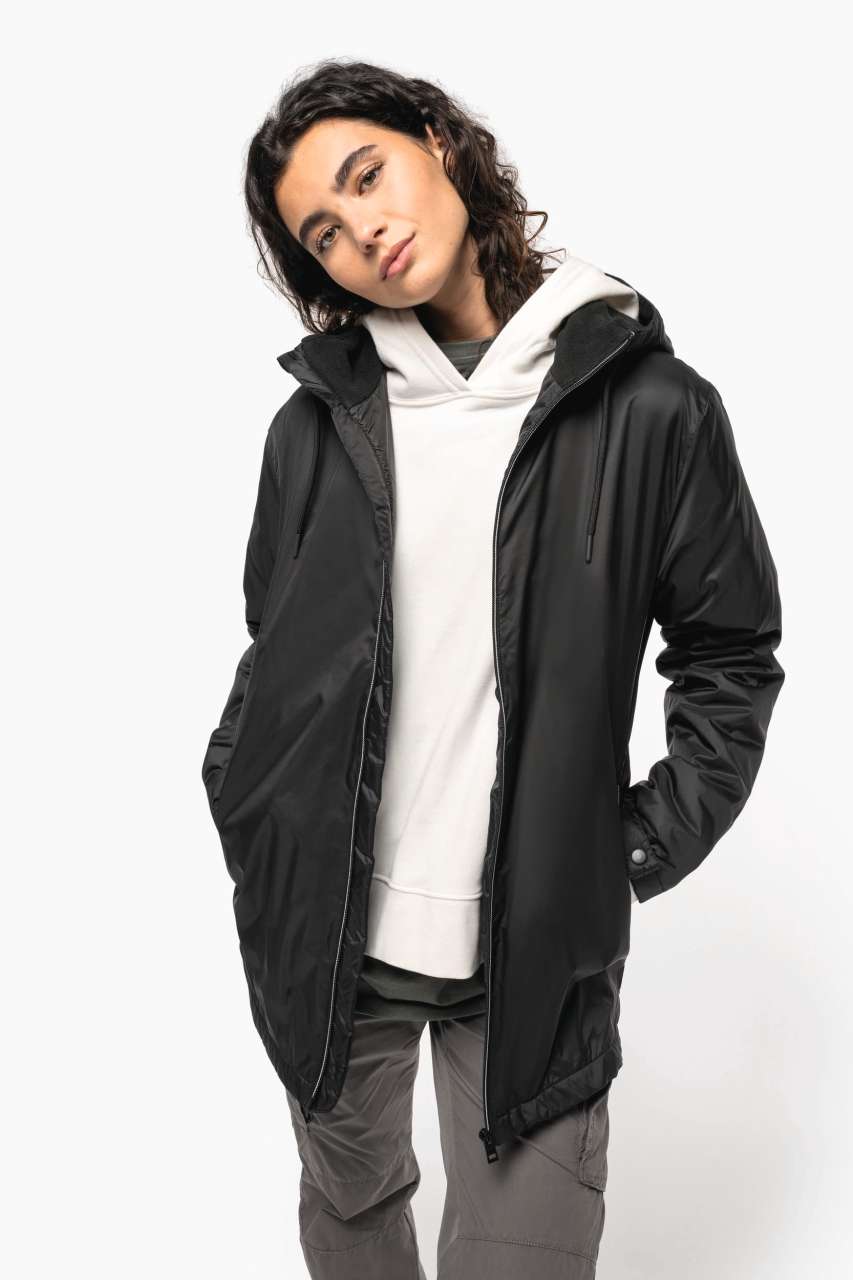 UNISEX HOODED JACKET WITH MICRO-POLARFLEECE LINING