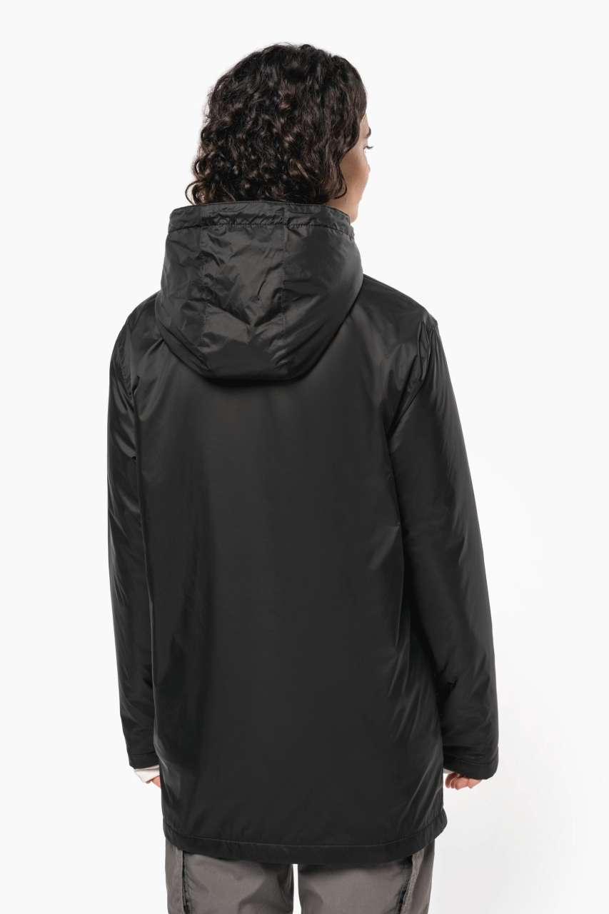 UNISEX HOODED JACKET WITH MICRO-POLARFLEECE LINING