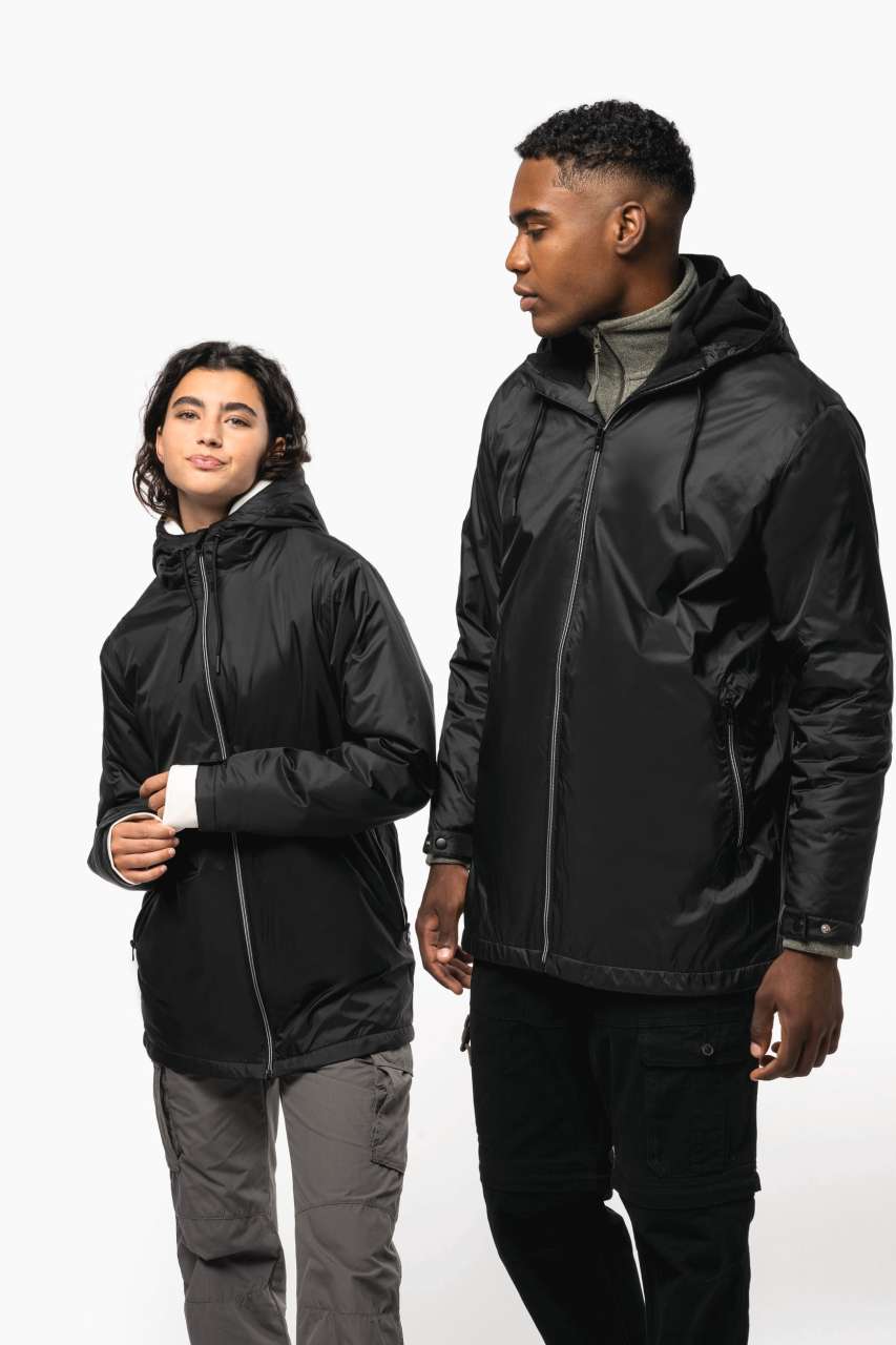 UNISEX HOODED JACKET WITH MICRO-POLARFLEECE LINING