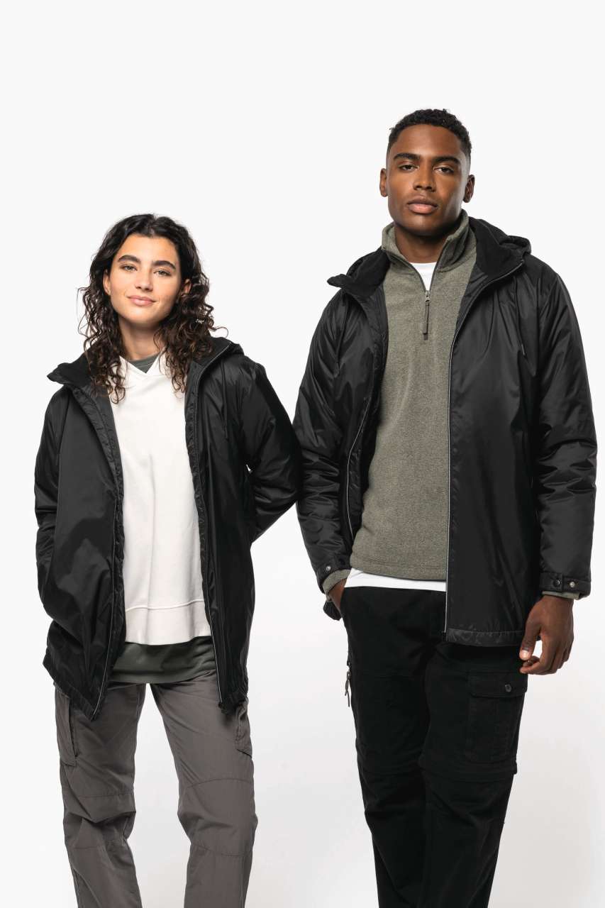 UNISEX HOODED JACKET WITH MICRO-POLARFLEECE LINING