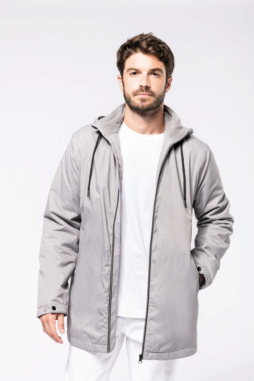 UNISEX HOODED JACKET WITH MICRO-POLARFLEECE LINING