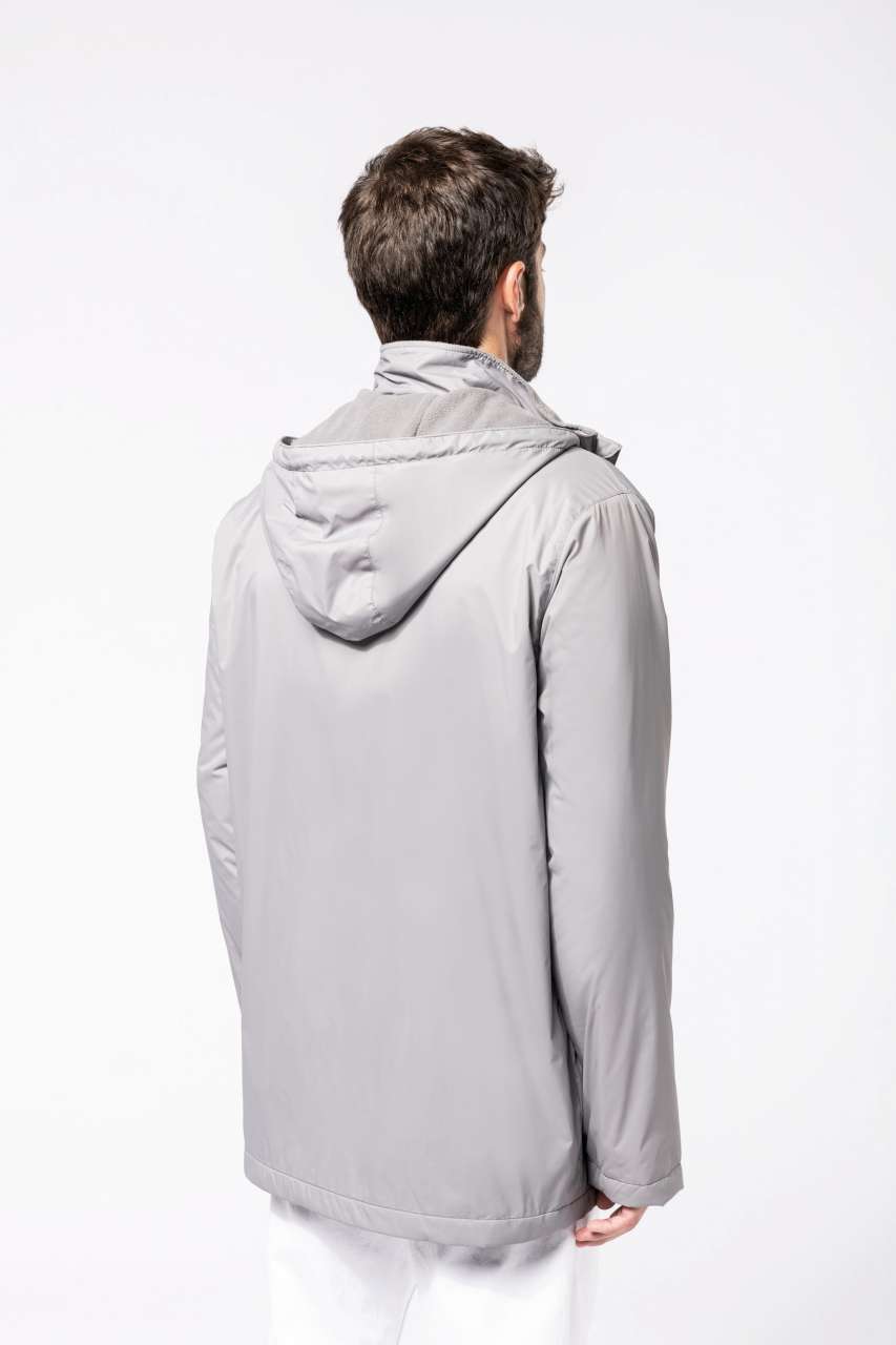 UNISEX HOODED JACKET WITH MICRO-POLARFLEECE LINING