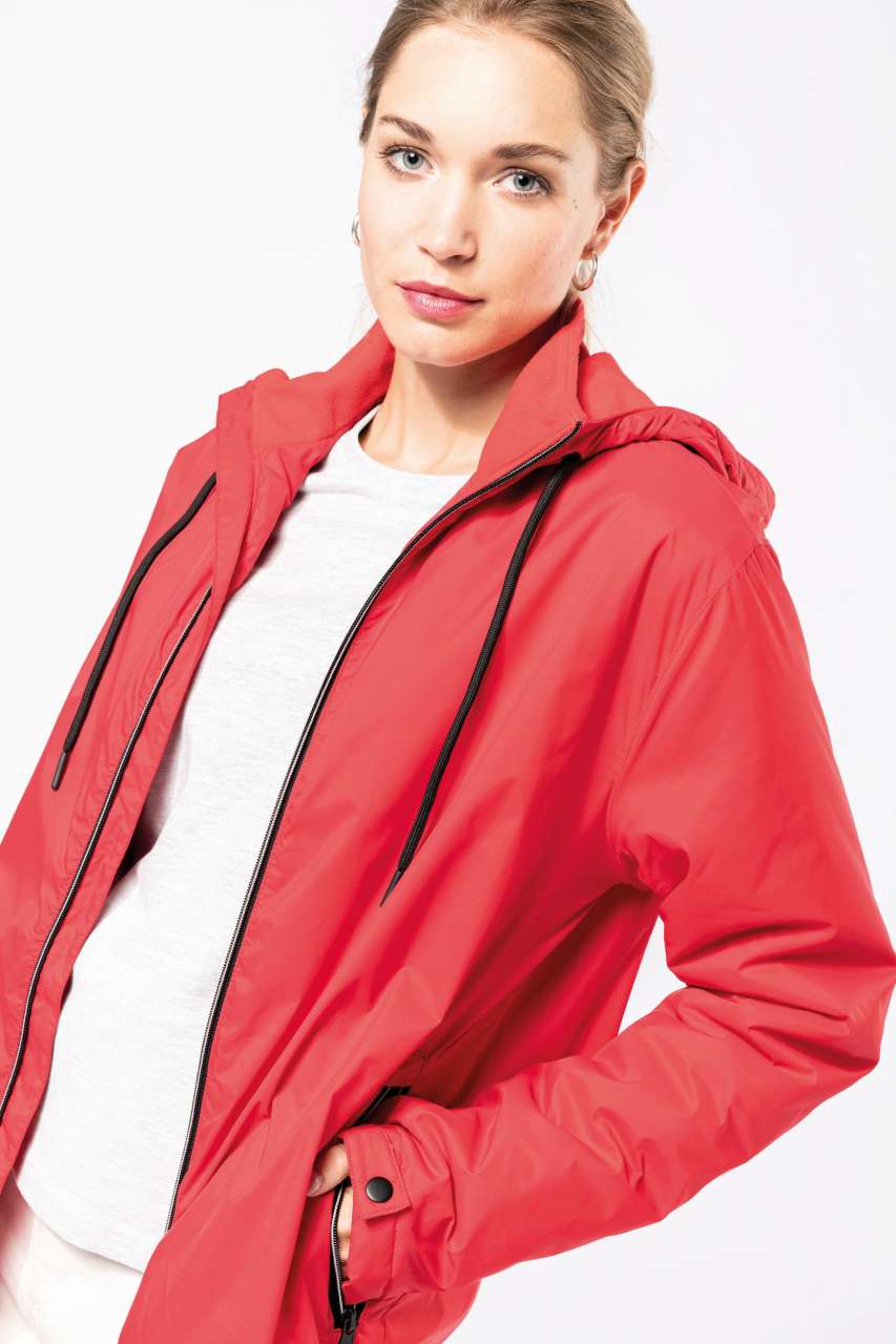 UNISEX HOODED JACKET WITH MICRO-POLARFLEECE LINING