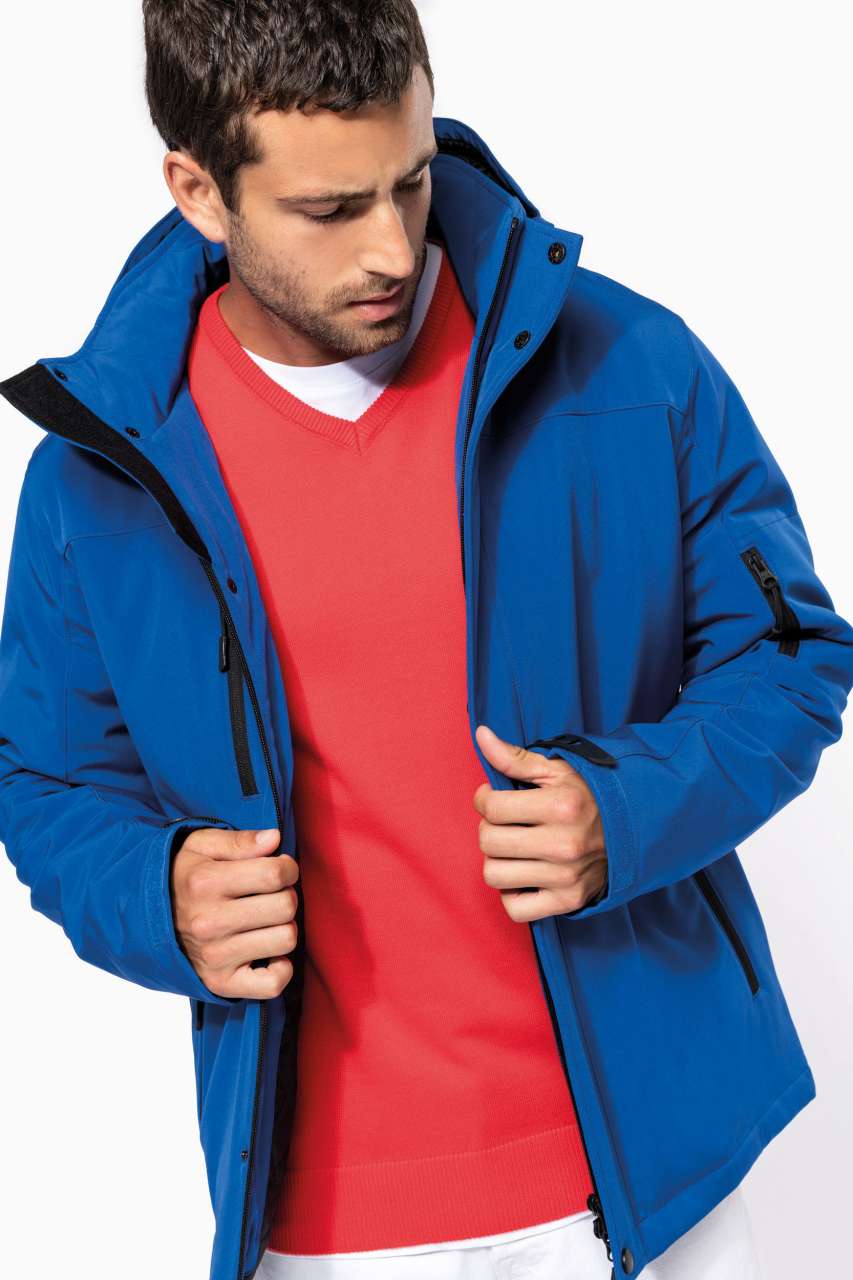 MEN'S HOODED SOFTSHELL LINED PARKA