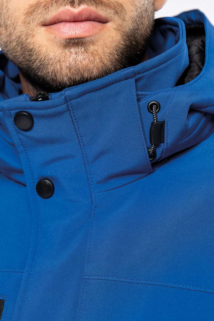 MEN'S HOODED SOFTSHELL LINED PARKA