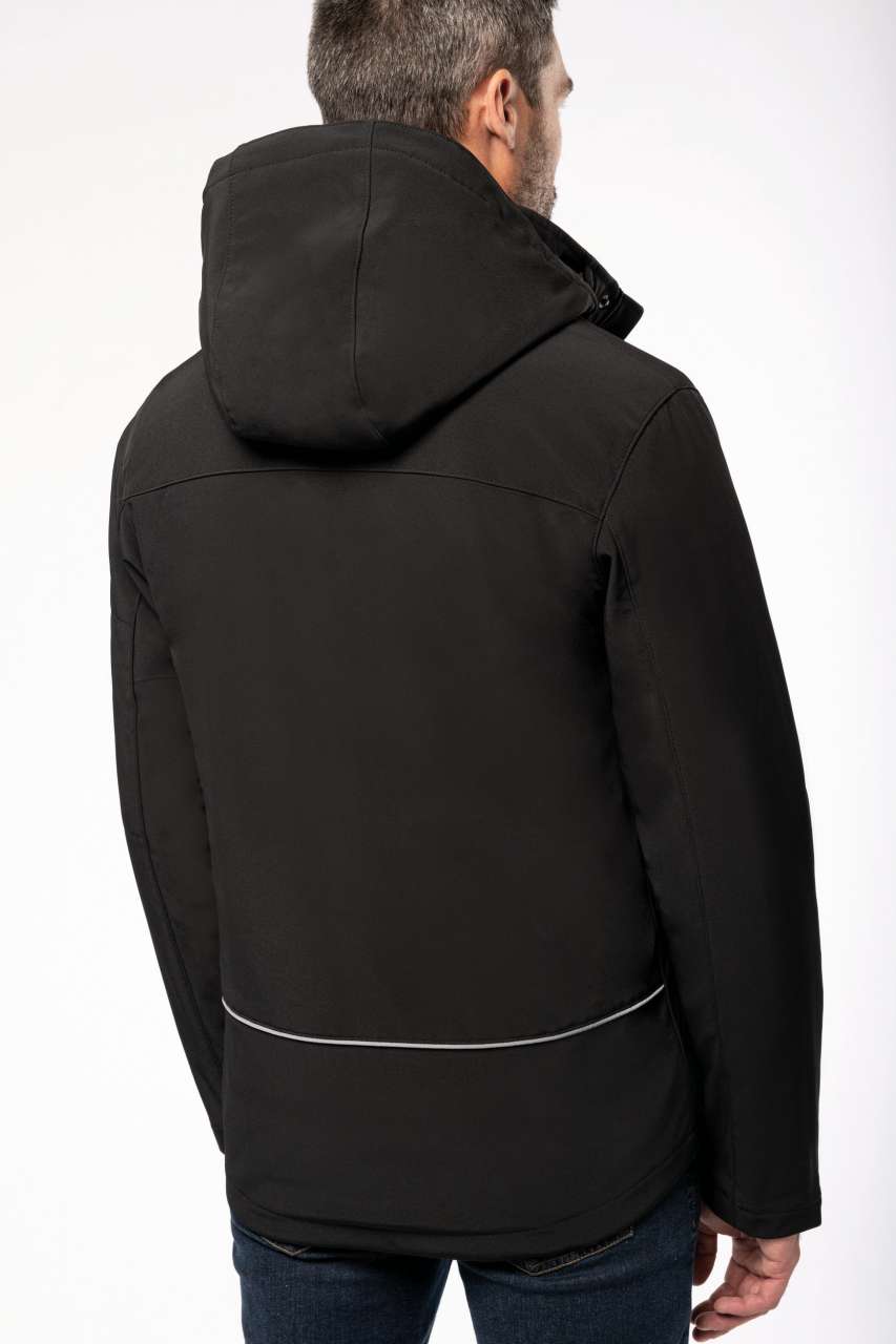 MEN'S HOODED SOFTSHELL LINED PARKA