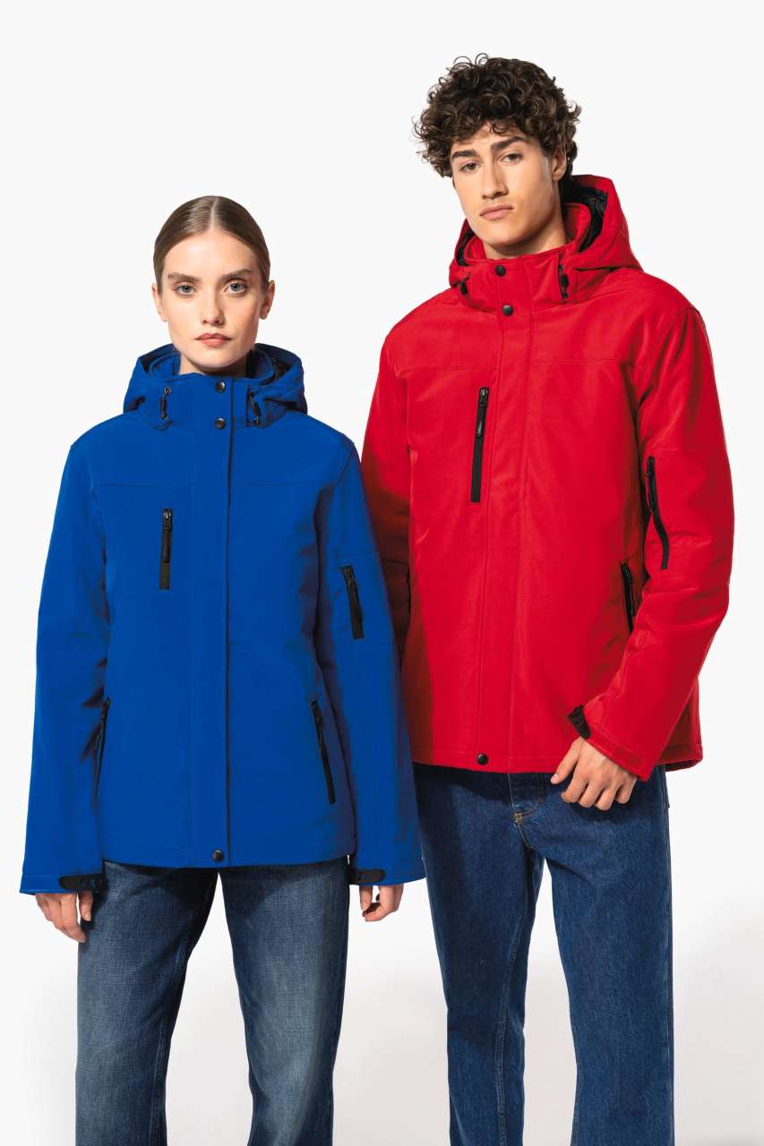 NŐI KAPUCNIS SOFTSHELL BÉLELT PARKA