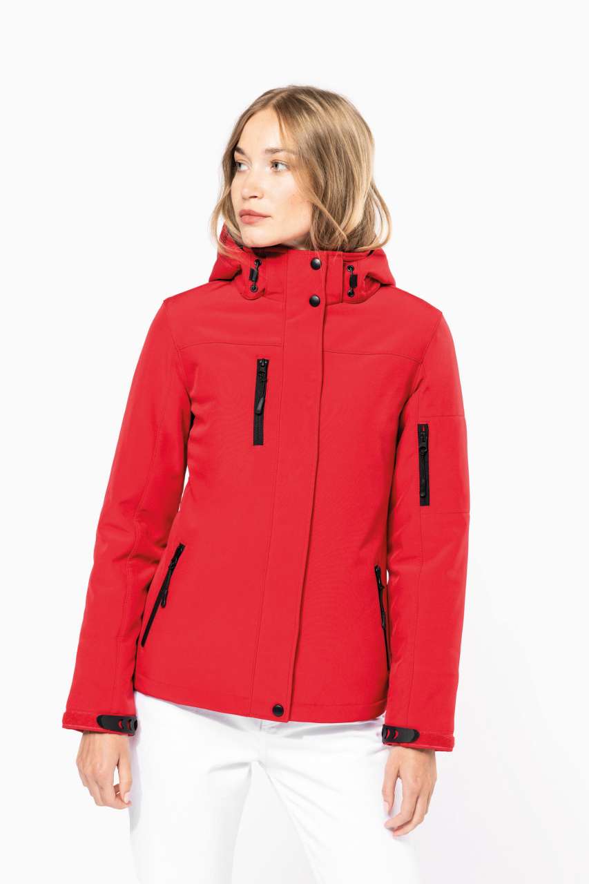 LADIES’ HOODED SOFTSHELL LINED PARKA