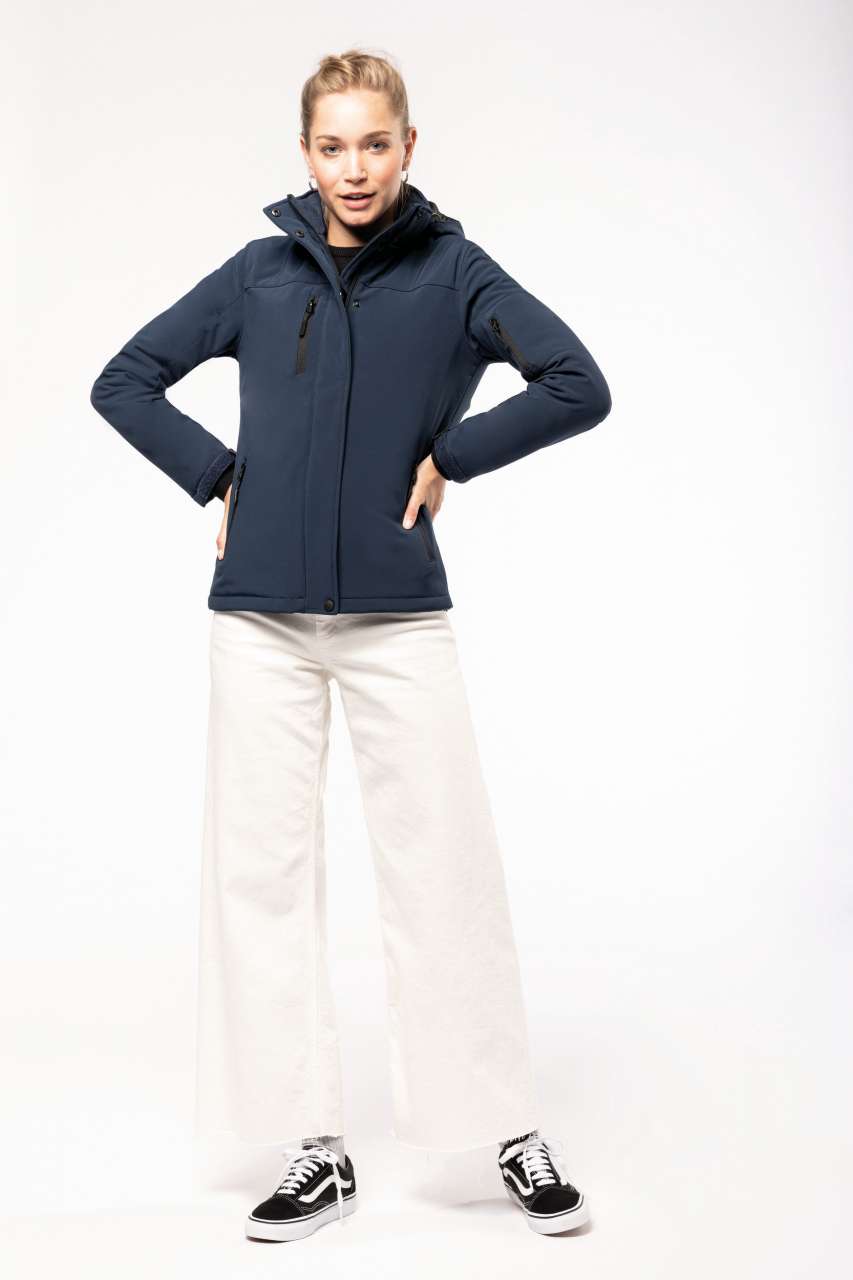 LADIES’ HOODED SOFTSHELL LINED PARKA