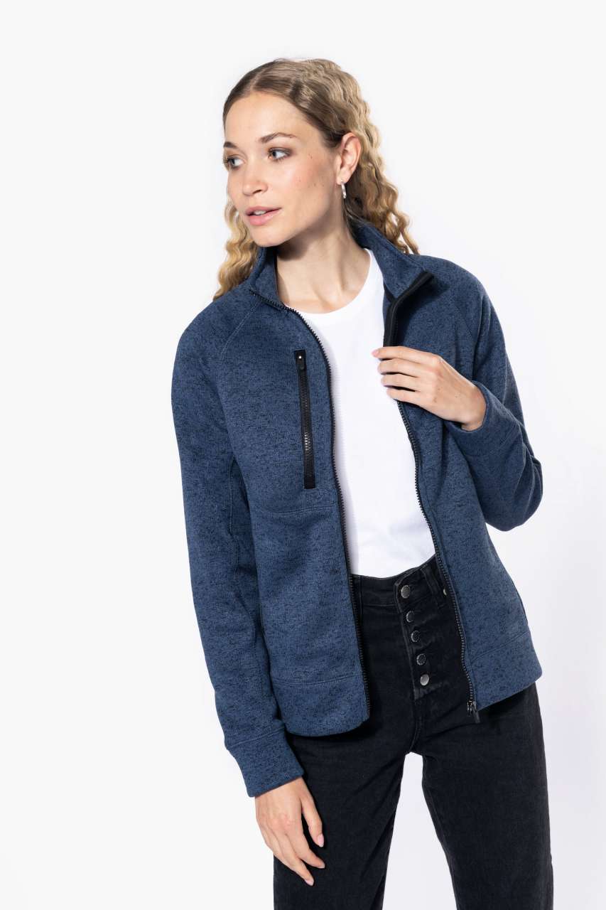 LADIES' FULL ZIP HEATHER JACKET
