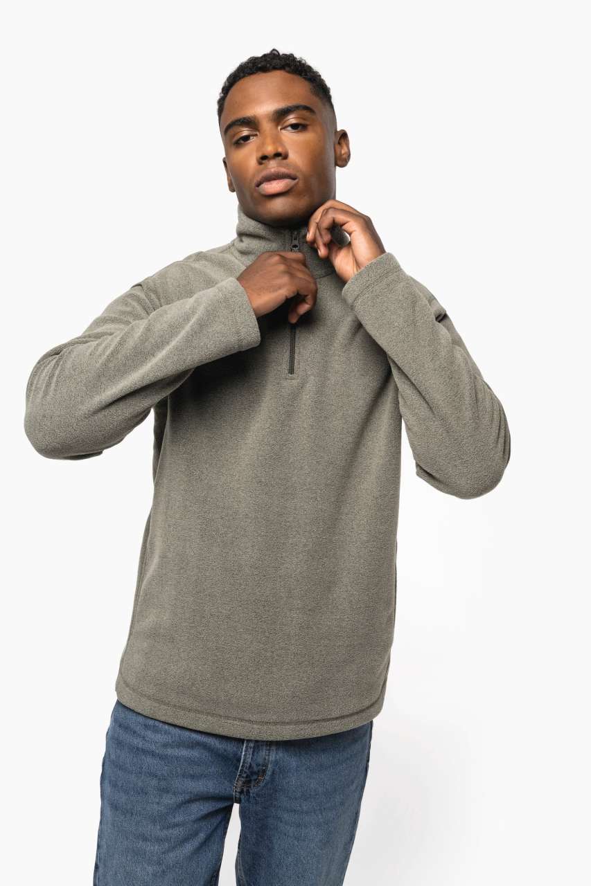 ENZO - ZIP NECK MICROFLEECE JACKET