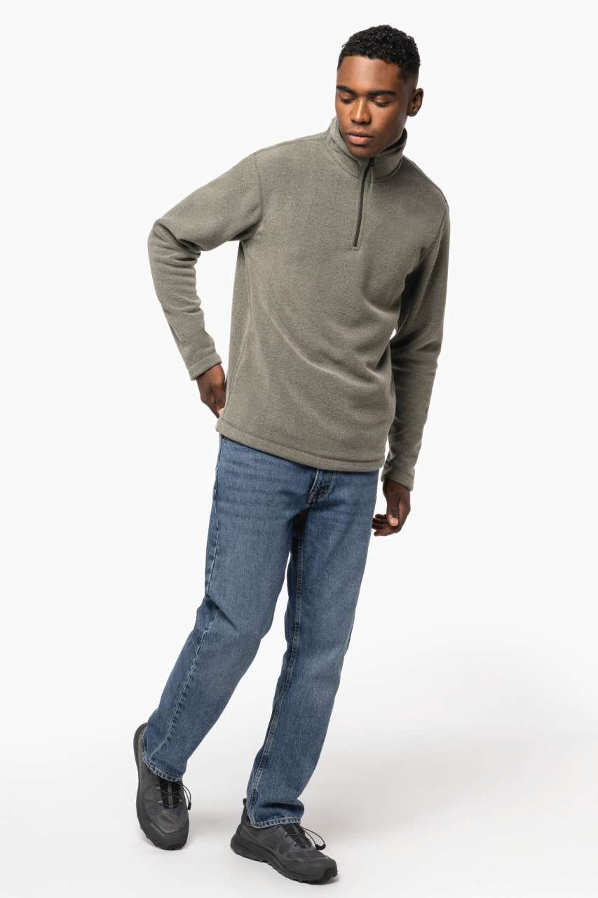 ENZO - ZIP NECK MICROFLEECE JACKET