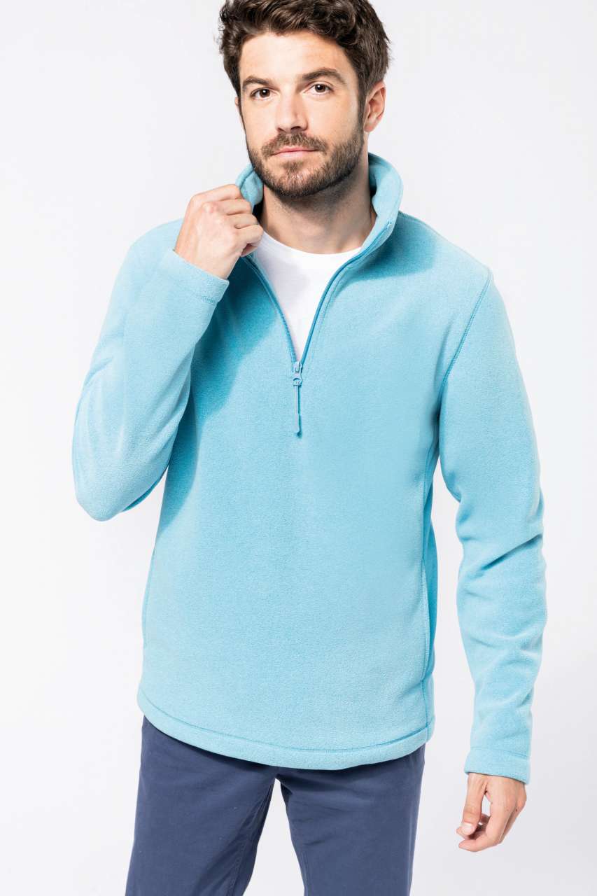 ENZO - ZIP NECK MICROFLEECE JACKET