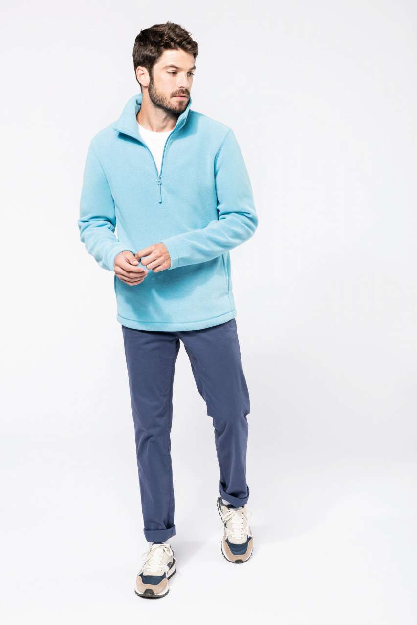 ENZO - ZIP NECK MICROFLEECE JACKET