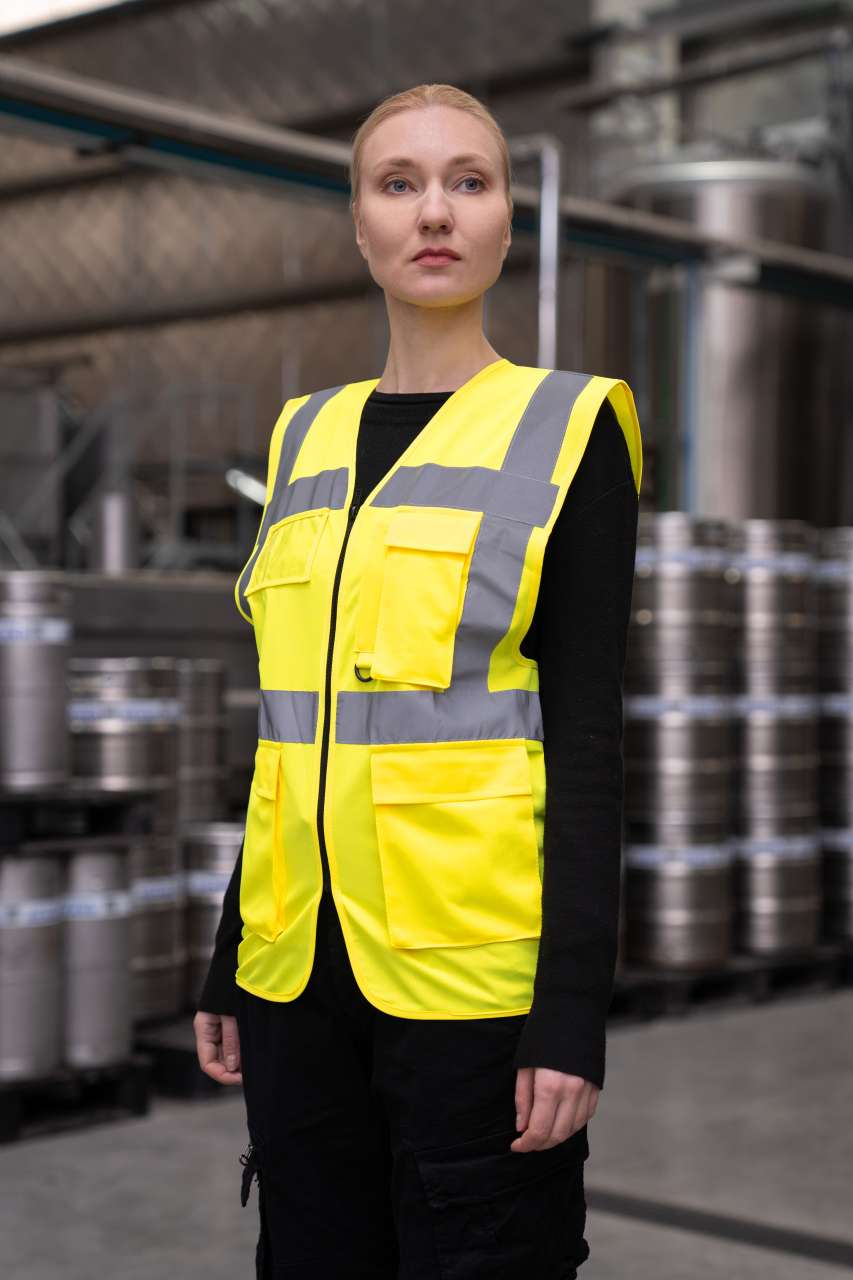 COMFORT EXECUTIVE SAFETY VEST "HAMBURG" - MULTIFUNCTIONAL WITH POCKETS