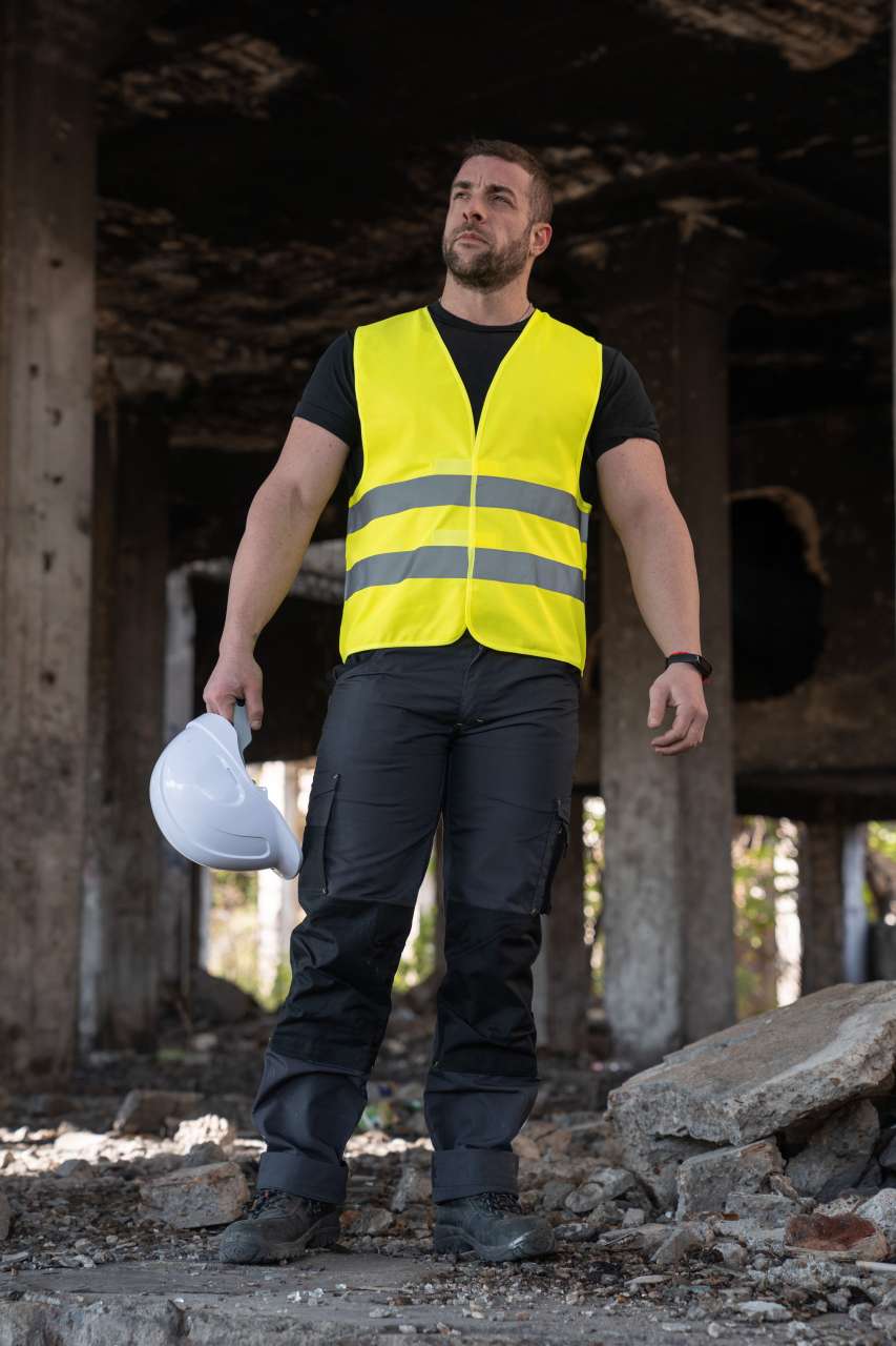 ALAP BIZTONSÁGI MELLÉNY EMBLÉMÁZÁSHOZ "KARLSRUHE" - 2 TÉPŐZÁRRAL