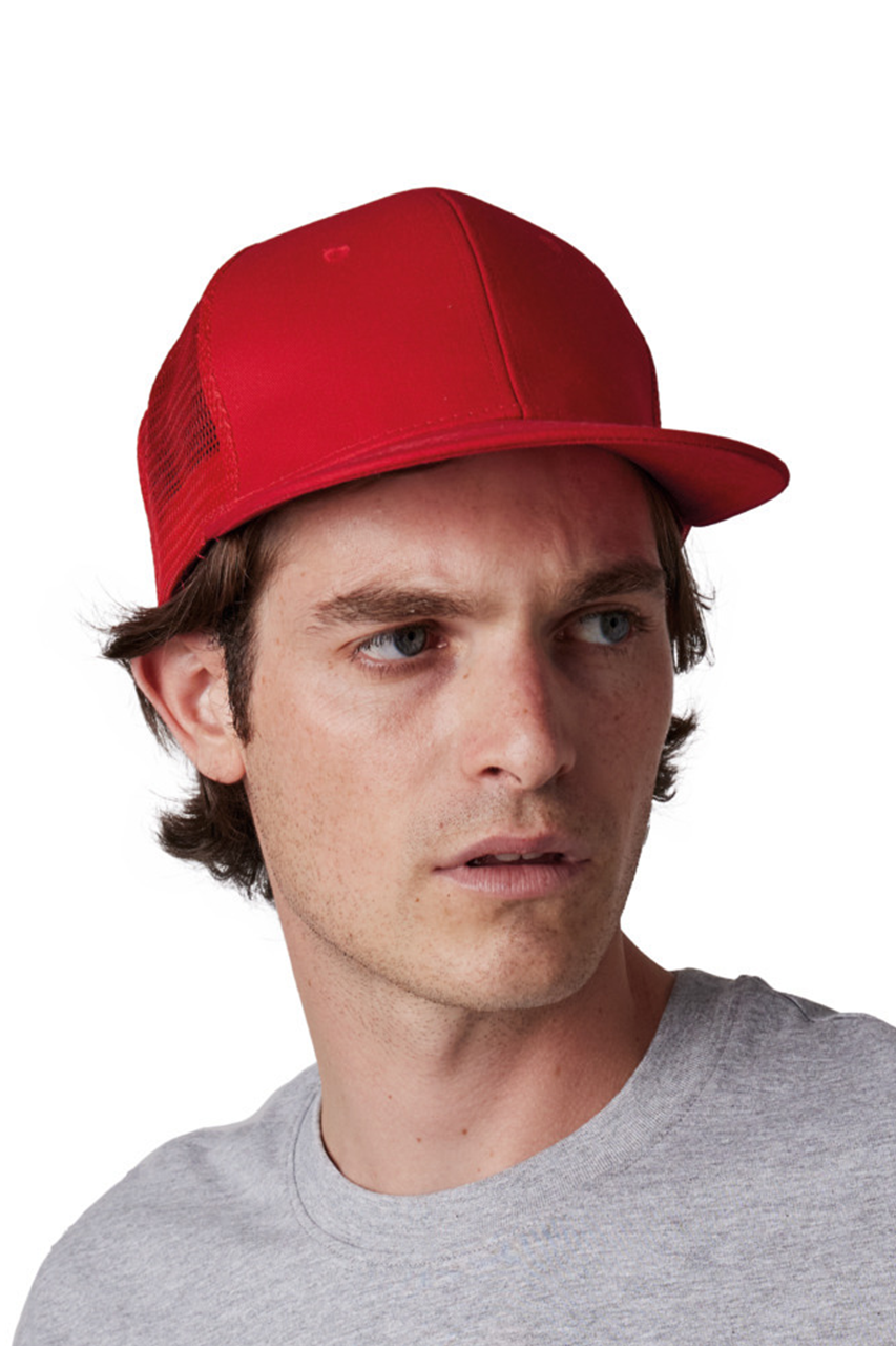 TRUCKER FLAT PEAK CAP - 6 PANELS