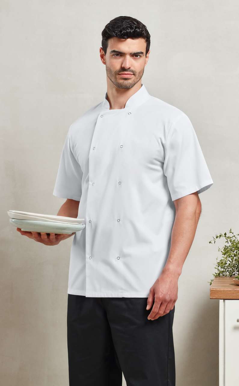 CHEF'S SHORT SLEEVE STUD JACKET