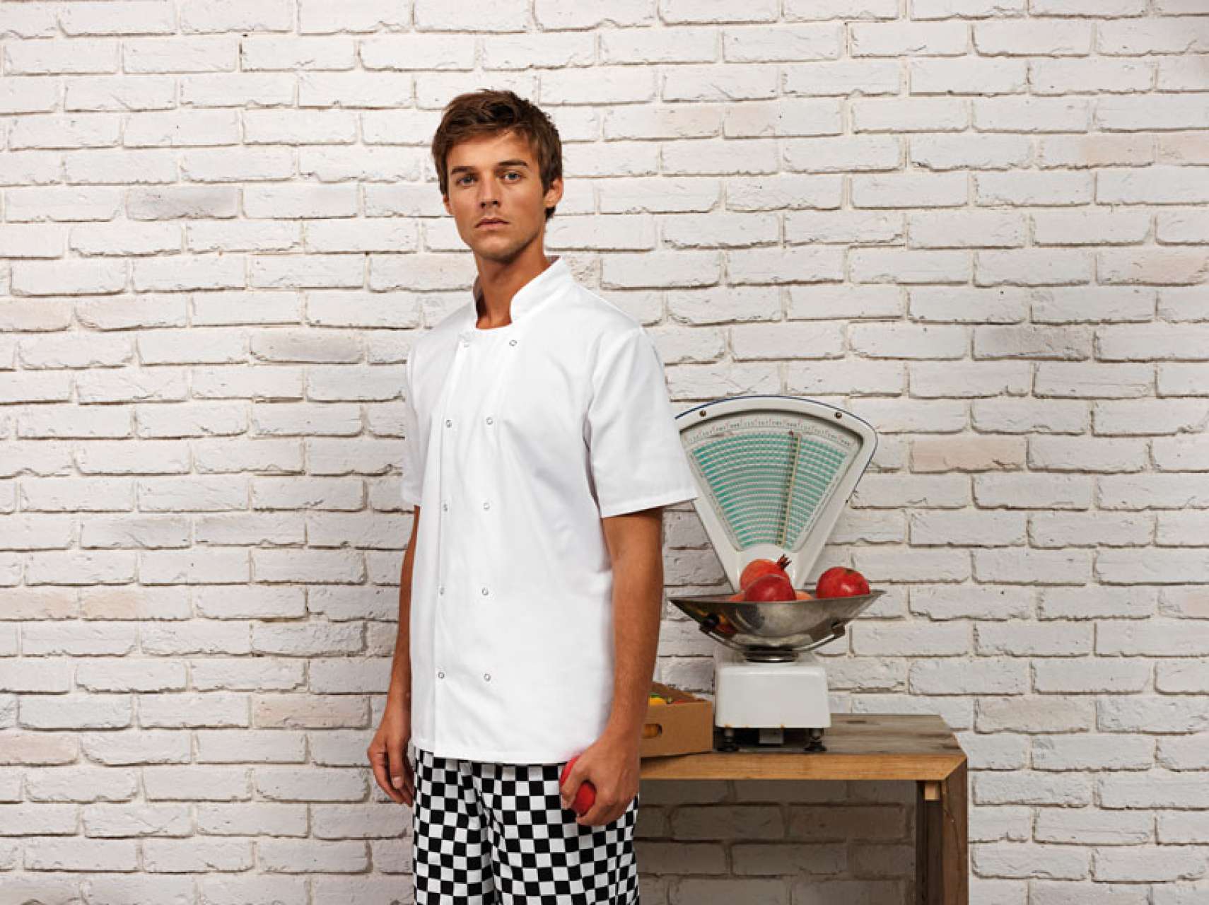 CHEF'S SHORT SLEEVE STUD JACKET