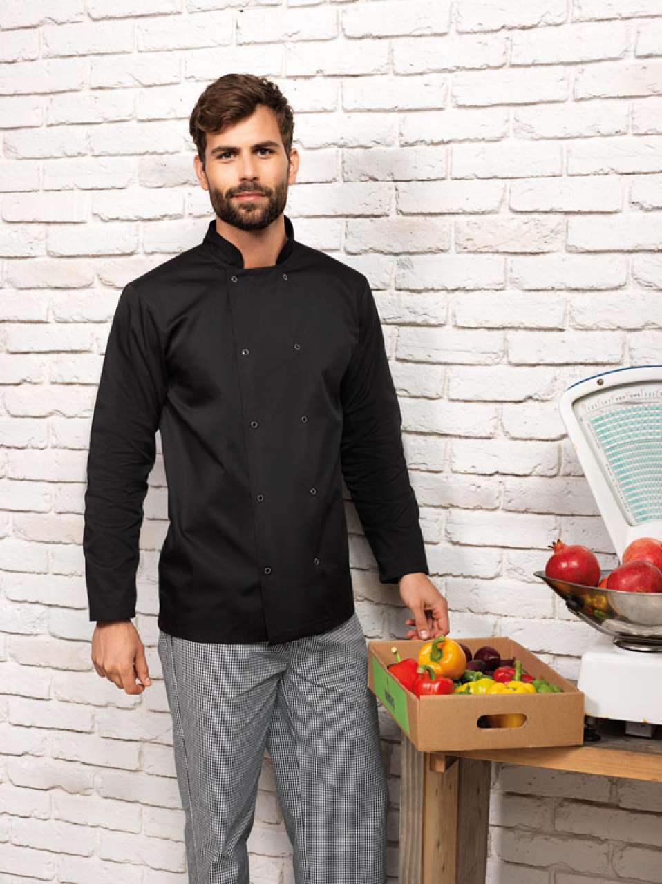 CHEF'S LONG SLEEVE STUD JACKET