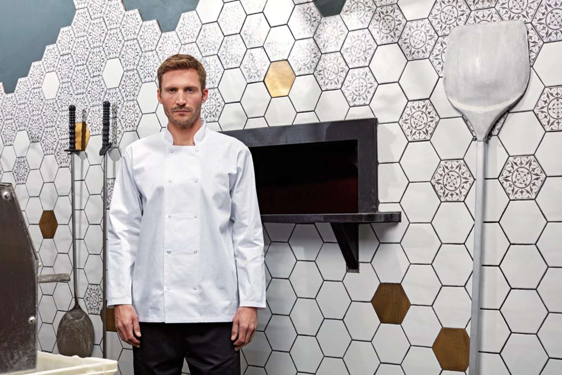 CHEF'S LONG SLEEVE STUD JACKET