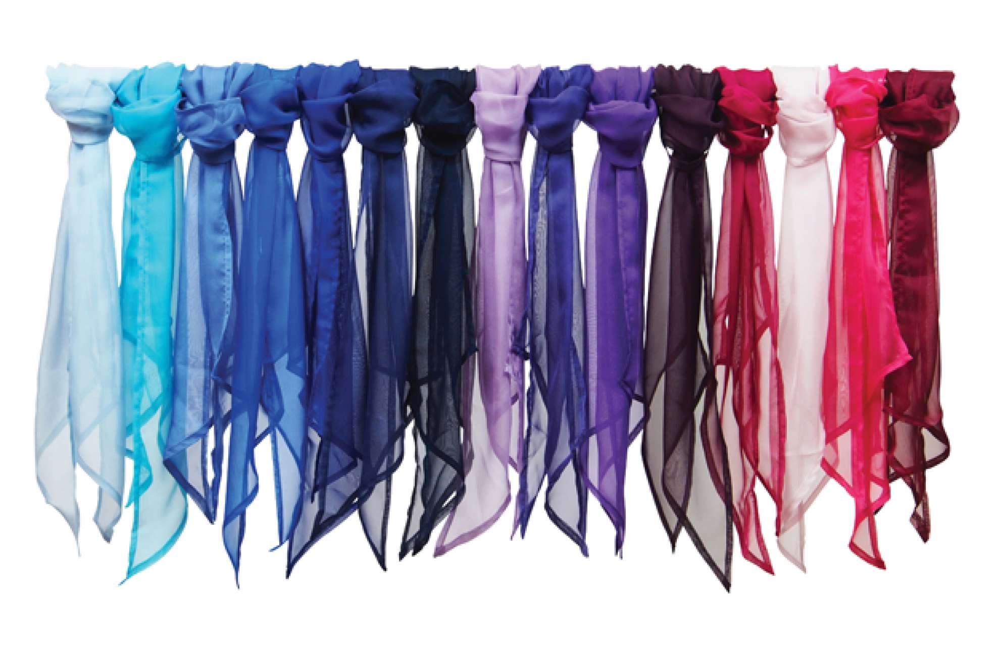 'COLOURS COLLECTION' PLAIN CHIFFON SCARF