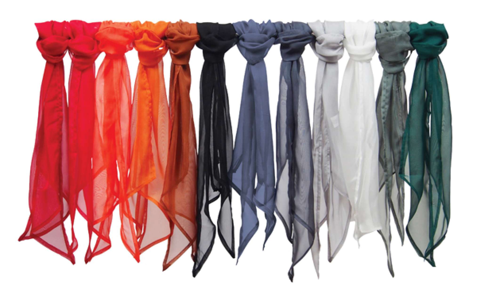 'COLOURS COLLECTION' PLAIN CHIFFON SCARF